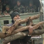 जाडो प्रभावित क्षेत्रमा बज्रदल गणद्वारा दाउरा वितरण